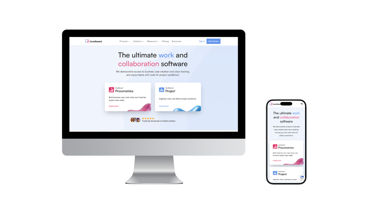 acedboard-landing-page-screenshot